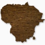 Wooden map of Lithuania