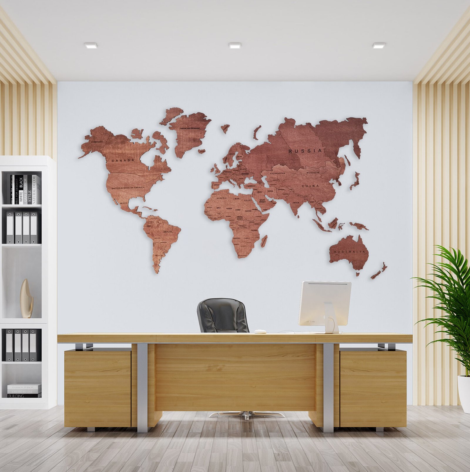 6.4.jpg Wooden Map - Image 3